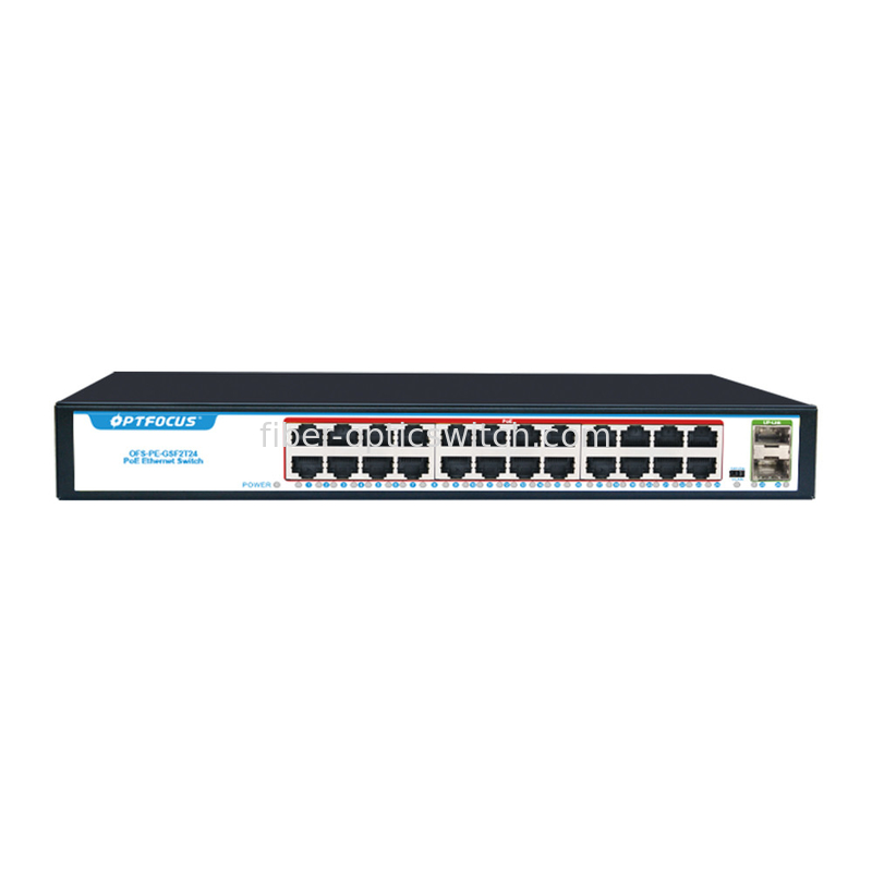 Factory OEM/ODM 24 Port POE Switch 24*10/100/1000mbps POE Port 2*1000mbps SFP Up-Link Port