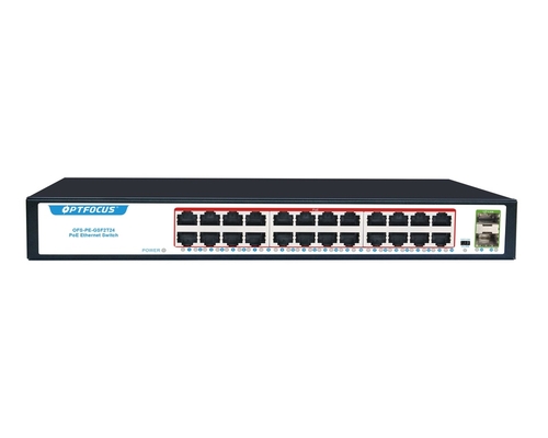 Bộ chuyển mạch Ethernet mạng nguồn PoE 370W Nguồn điện bên trong RJ-45 1000 Mbps